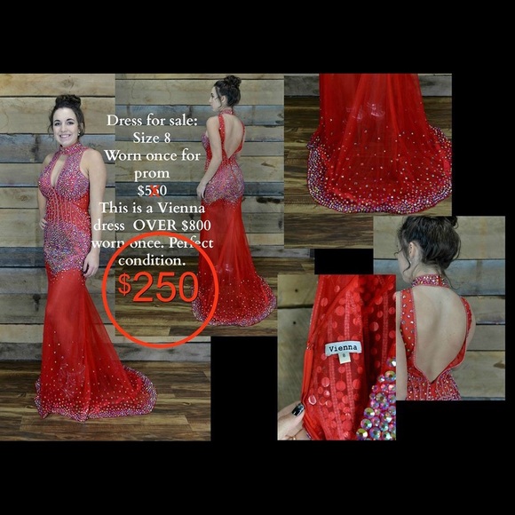 Vienna Red Prom Dress - Picture 1 of 1